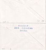 England/BRD - British Airways Erstflug Köln-Porz/London + retour 2 Belege 1966