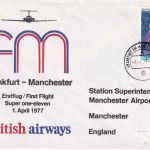 BRD - British Airways Erstflug Frankfurt/Manchester Schmuckkuvert 1977