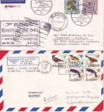 BRD/Malawi - BOAC Erstflug London/Blantyre Etap. FFM/Blantyre 2 Lupo-Briefe 1971
