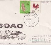 Südafrika - BOAC Erstflug Johannesburg/Frankfurt Luftpostbrief 1971