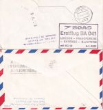 BRD/Malawi - BOAC Erstflug London/Blantyre Etap. FFM/Blantyre 2 Lupo-Briefe 1971