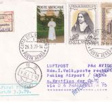 Vatikan - CAAC Erstflug Frankfurt/Peking Zuleitungspost Luftpostbrief 1979