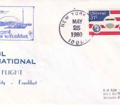 USA - Capitol Air Erstflug New York/Frankfurt 2 Luftpostbriefe 1980