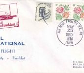 USA - Capitol Air Erstflug New York/Frankfurt 2 Luftpostbriefe 1980