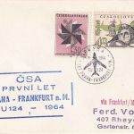 CSSR - CSA Erstflug Tupolev Prag/Frankfurt Luftpostbrief 1964