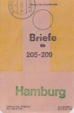 BRD - Bonn 1985 Briefbundanhänger f. PLZ 205-209/Hamburg