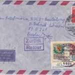 BRD/Postsperre - Wallhausen 9.1.79 Luftpostbrief i.d. IRAN Retour/Hinweisstempel