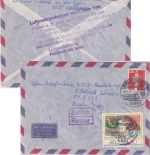 BRD/Postsperre - Wallhausen 9.1.79 Luftpostbrief i.d. IRAN Retour/Hinweisstempel