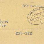 BRD - Nürnberg/Hof Überlandpost 0867-01/23 Bundzettel f. 225-229 1986