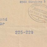 BRD - Nürnberg/Passau Bahnpost Zug 00462 Bundzettel f. 225-229 1986
