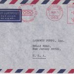 BRD - Remscheid 1971 80 Pfg. AFS "TODO Hugo Thomas & Co." Luftpostbrief n. USA