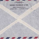 BRD - Remscheid 1971 80 Pfg. AFS "TODO Hugo Thomas & Co." Luftpostbrief n. USA