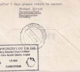 BRD - Lufthansa Erstflug Hamburg/Karachi Schmuckkuvert 1959