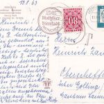 BRD - 15 Pfg. Bed. Deutsche Karte n. ÖSTERREICH München 1963 Nachporto!