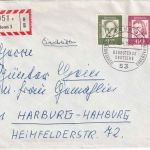 BRD - 2 DM+60 Pfg. Pfg. Bed. Deutsche Einschreibebrief/FDC ESST Bonn 12.4.62