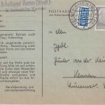 BRD - 8 Pfg. Heuss + Notopfer Ortskarte Kamen 1955