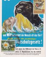BRD - 10+20 Pfg. Naturschutz Sonderkarte Hamburg-Harburg 1957