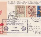 BRD - Lufthansa Erstflug Hamburg/Calcutta Schmuckkuvert 1959