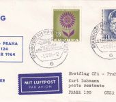 CSSR - CSA Probe (!)-Erstflug Frankfurt/Prag Luftpostbrief 1.12.1964