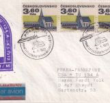 CSSR - CSA Erstflug TU134A Prag/Frankfurt Luftpost-Eilbrief 1972