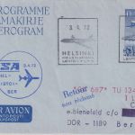 Finnland - CSA Erstflug TU134A Helsinki/Berlin-Ost Aerogramme 1972