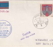 CSSR - CSA Erstflug TU134A Prag/Berlin-Ost Luftpostbrief 1972