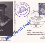BRD - Hamburg 1963 DRK Schiffssonderdienst MS Gorch Fock Sonderkarte