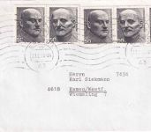 BRD - Friedensnobelpreisträger Marken ex Block Eilbrief Essen - Kamen 1976