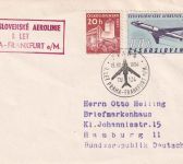CSSR - CSA Erstflug Prag/Frankfurt Luftpostbrief 15.12.1964