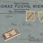 Österreich - 40+5 Pfg. Freimarken/Deutschösterreich Einschreibebrief Wien 9.1.20