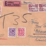 Schweiz/Österreich - St. Gallen 1957 Eilbrief n. Eisenerz - Nachporto