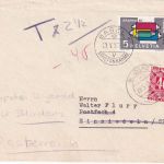Schweiz/Österreich - 5 C. Graphic '57 Inlandsbrief Basel 1957 Nachsendung