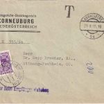 Österreich - Korneuburg 1960 unfrank. Dienstbrief n. Attnang-Puchheim Nachporto