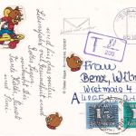 BRD/Österreich - Wiesbaden 1994 unfrankierte Karte n. Nußdorf - Nachporto