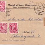 Österreich - Graz 1954 Ortsdienstbrief (Steueramt) - Nachporto