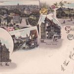 Frankreich/Elsass - Colmar farb. Mehrbildlitho (Neue Post etc.) gelaufen 1902