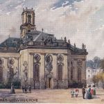 Saarland - Saarbrücken Ludwigskirche farb. Künstler-AK ungelaufen ca. 1910