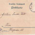 Hamburg - Hamburg Steindamm Straßenansicht Farblitho gelaufen 1901