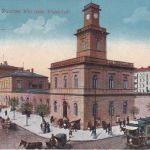 Polen - Warschau Wiener Bahnhof/Dworzec Warszaw Wiedenski farb. AK 1916