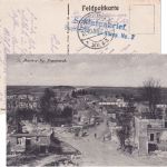 Frankreich - St. Marie a Py zerstörte Straße/Häuser sw-AK/Feldpost 1915