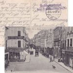 Frankreich - Laon Rue de Bourg Straße/Häuser sw-AK/bayer. Feldpost 1915