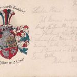 Studentika - Kiel 1909 Stormaria sei's Panier - furchtlos und treu! Studenten-AK