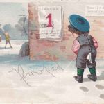 Glückwunsch - Neujahr farb. Juxkarte Berlin 31.12.1923