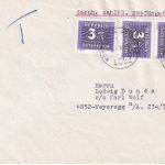 BRD/Österreich - Kornwestheim 1989 unfrankierter Brief n. Weyeregg - Nachporto