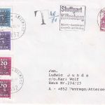 BRD/Österreich - Stuttgart 1986 unterfrankierter Brief n. Weyregg - Nachporto