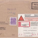 BRD/Österreich - Frankfurt a/M 1972 NN-Einschreiben-Postsache n. Wien Nachporto