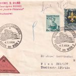 Österreich - Baden b. Wien 1954 "Int. Bäderpreis" SST Nachnahme-Drucksachenbrief