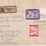 Österreich - 2 S. + 40g Freimarken Einschreibebrief SST Klagenfurt 10.10.48
