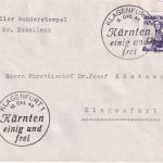 Österreich - 40g Trachten "Bischoff"-Ortsbrief SST Klagenfurt 9.10.48