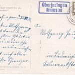 DR - Oberjesingen Herrenberg Land Landpost-Ra2 Karte n. Ludwigsburg 31.12.32